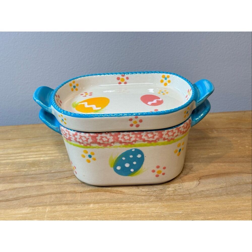 Temp-tations Easter Egg Hunt casserole baking dish w/lid 10oz